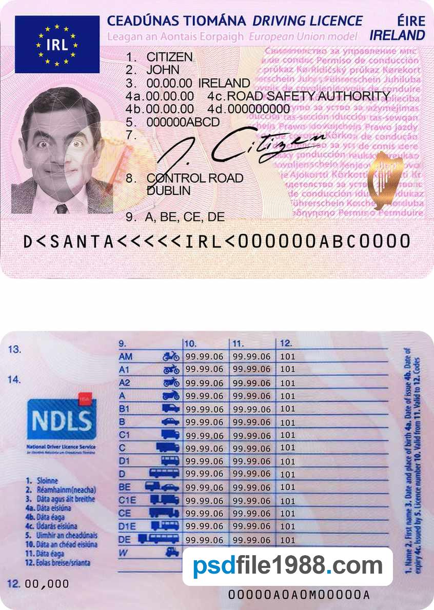 Ireland Driving License